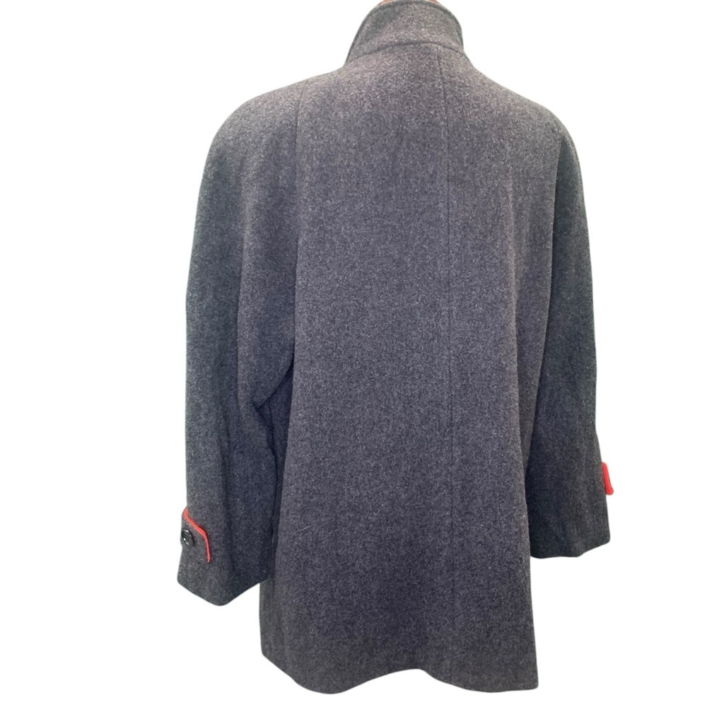 MACKINTOSH Wool Blend Collarless Double-Breasted Coat - Size 12 - Picture 2 of 5